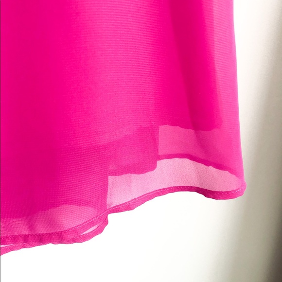 Askari Magenta Chiffon Shift Dress - Picture 3 of 6